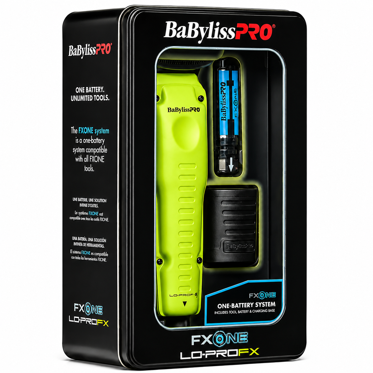 BaBylissPRO FXONE Lo-ProFX Neon Yellow Interchangeable Battery Clipper Tool Only FX829YLT