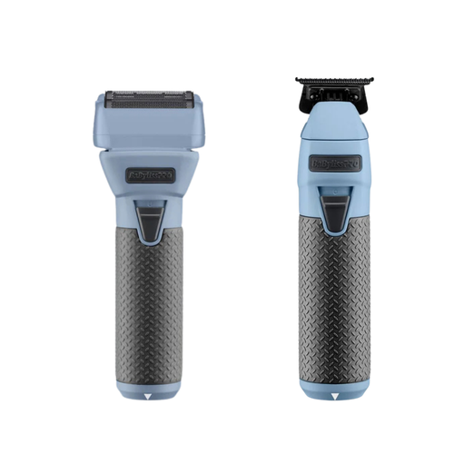 BaBylissPRO FXONE Matte Blue Foil Shaver & Matte Blue Trimmer Combo LFX79SBC + LFX799BC