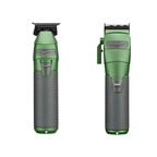 BaBylissPRO FXONE Matte Green Metal Clipper & Limited Edition Matte Green Trimmer LFX799GC+LFX899GC