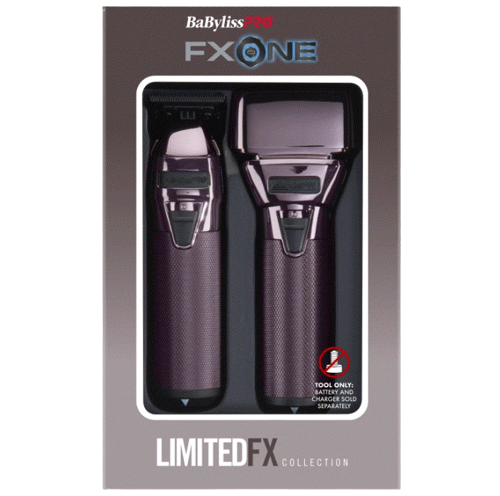 BaBylissPRO FXONE Nightfall Trimmer & Foil Shaver Set Cordless Barber Kit FX1FSTPTO 