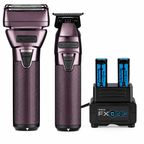 BaBylissPRO FXONE Nightfall Trimmer & Foil Shaver Set + Dual Battery Charger FX1FSTPTO