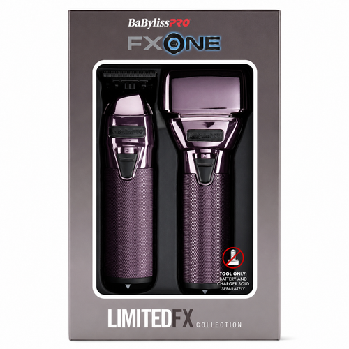 BaBylissPRO FXONE Nightfall Trimmer & Foil Shaver Set + Dual Battery Charger FX1FSTPTO