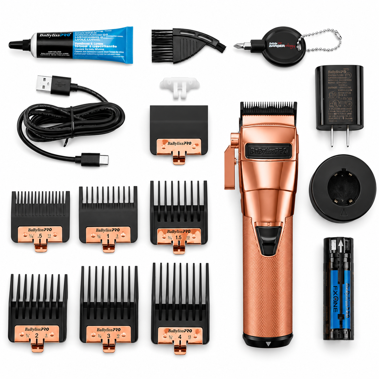 BaBylissPRO FXONE RoseFX Clipper, Trimmer & Shaver Set FX899RG + FX799RG + FX79FSRG