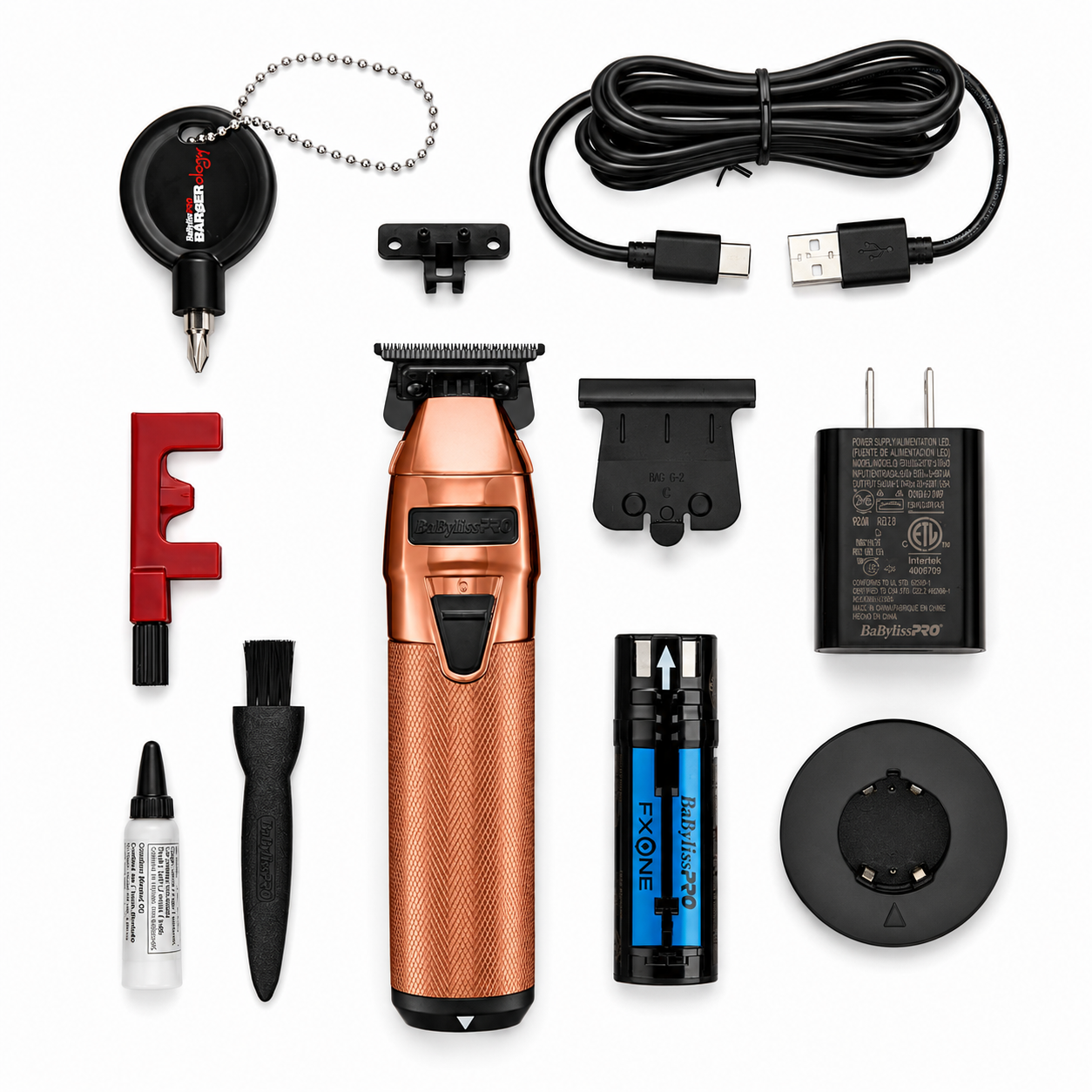 BaBylissPRO FXONE RoseFX Clipper, Trimmer & Shaver Set FX899RG + FX799RG + FX79FSRG