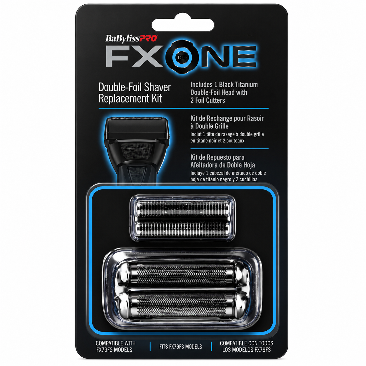 BaBylissPRO FXOne Shaver Replacement Foil & Cutter Blue FX79RF2BL