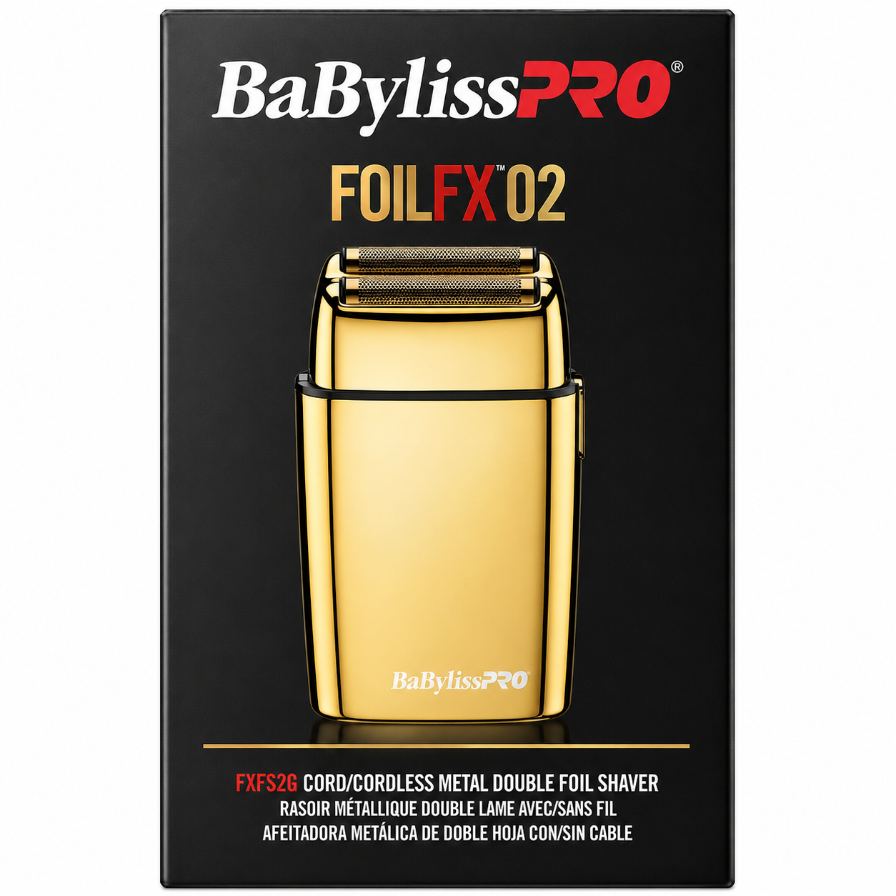 BaBylissPRO FoilFX02 Gold Cordless Double Foil Shaver FXFS2G