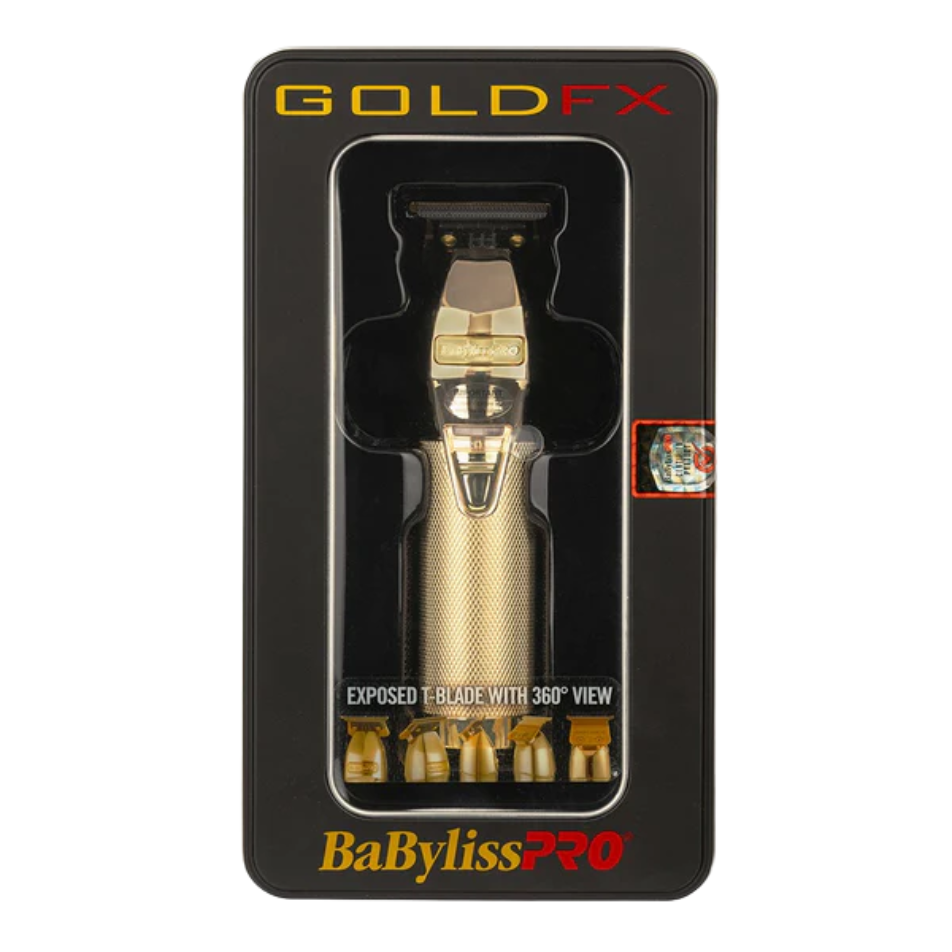 BaBylissPRO GOLD FX Cordless Trimmer FX787G – Precision Trimming with Luxurious Gold Finish