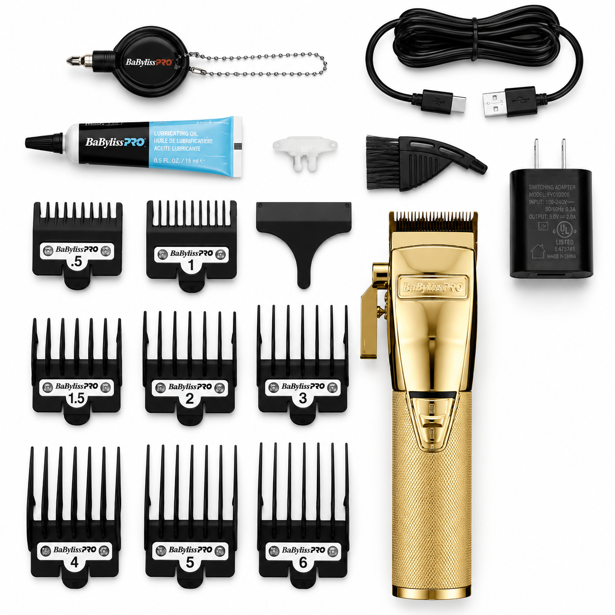 BaBylissPRO GoldFX+ All-Metal Lithium Cordless Clipper FX870NG