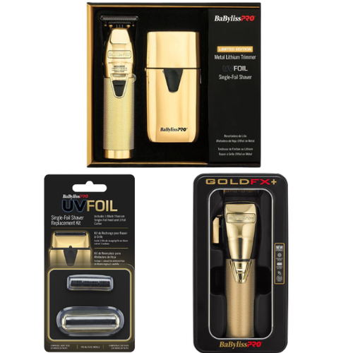 BaBylissPRO GoldFX+ All‑Metal Lithium Clipper FX870NG + FXLFHOLPKG + FXLRF1G