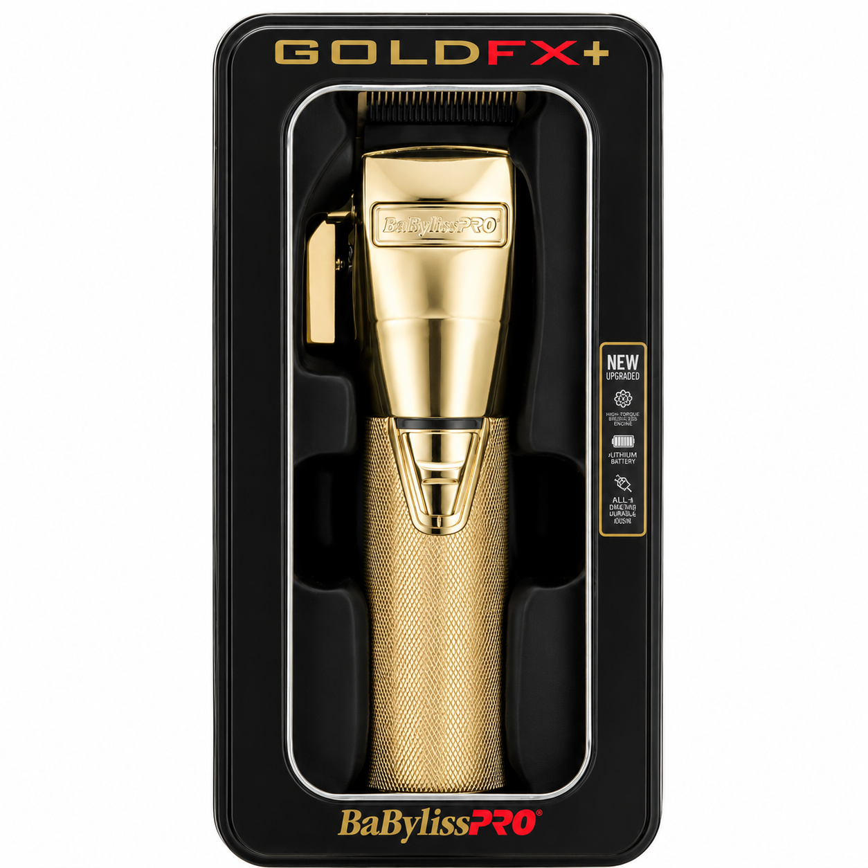 BaBylissPRO GoldFX+ All‑Metal Lithium Clipper FX870NG + FXLFHOLPKG + FXLRF1G