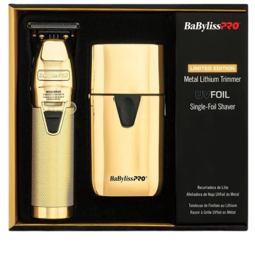 BaBylissPRO GoldFX Trimmer & Single UVFOIL Shaver Combo – FXLFHOLPKG