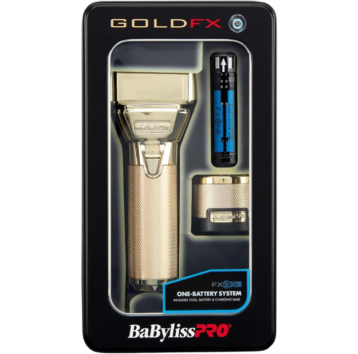 BaBylissPRO Gold Double Foil Shaver FXONE Professional Cordless Barber Shaver FX79FSG