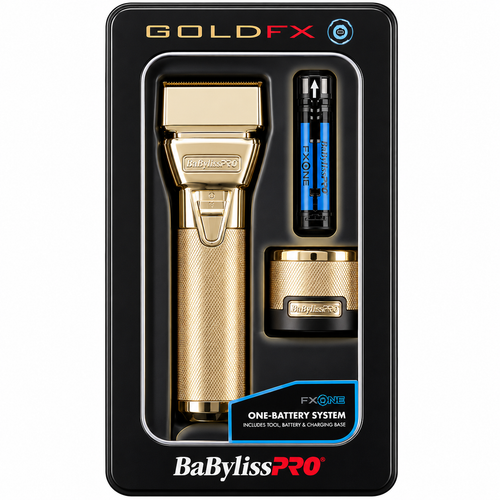 BaBylissPRO Gold Double Foil Shaver FXONE Professional Cordless Barber Shaver FX79FSG