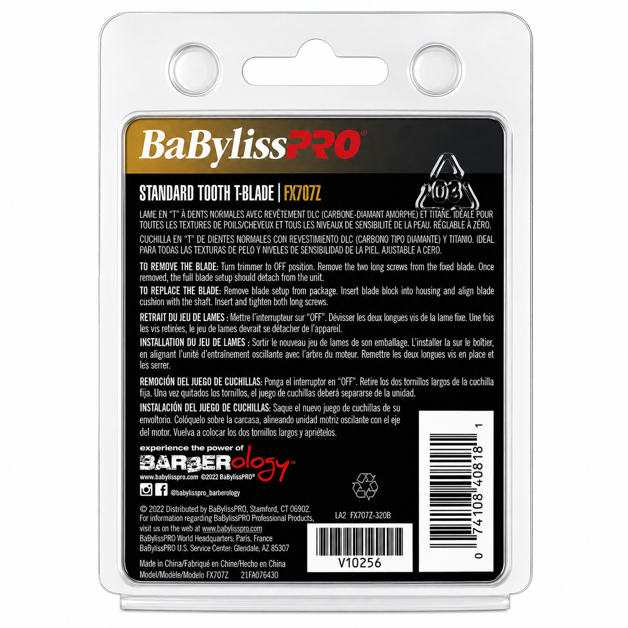 BaBylissPRO Gold Standard Tooth T-Blade Replacement FX707Z