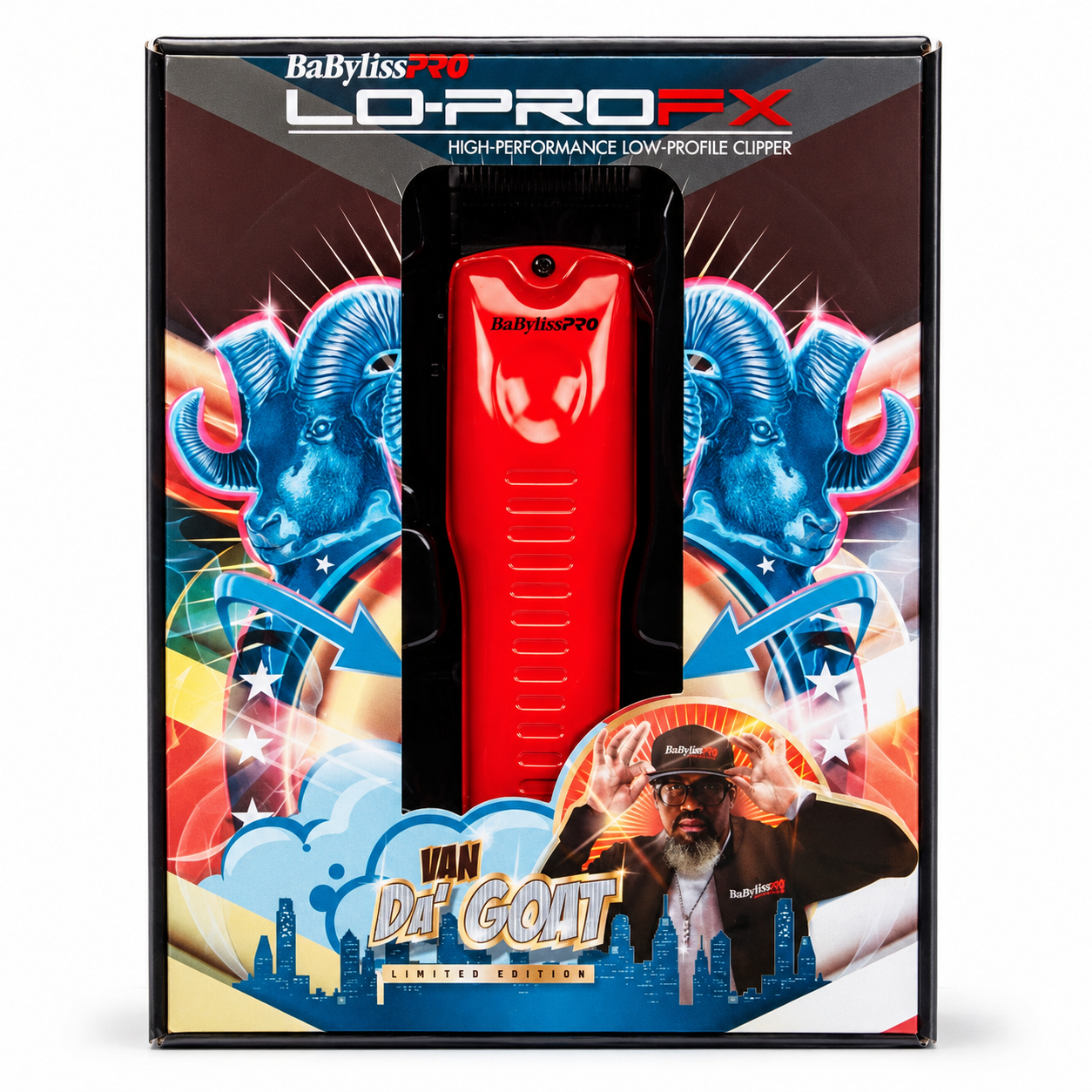 BaBylissPRO INFLUENCER EDITION Red LO-PROFX Cordless Clipper FX825RI