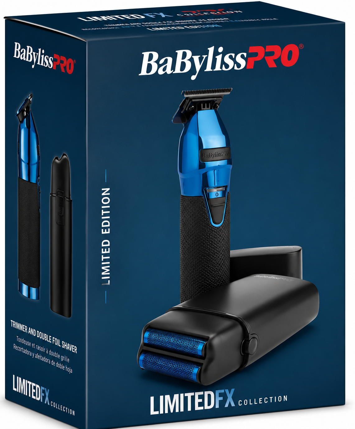 BaBylissPRO LimitedFX Black & Blue Trimmer & Foil Shaver Set FXDUOFS2TBL
