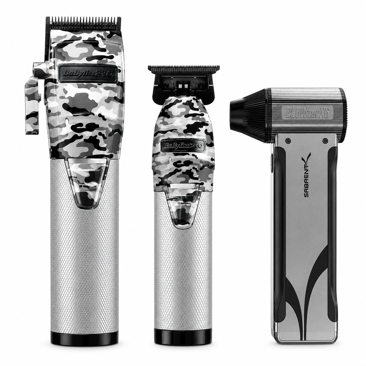 BaBylissPRO LimitedFX Camo Clipper & Trimmer + Sabrent BLOWzer X6 Air Duster Combo FXHOLPK2CAM + TF-BZX6