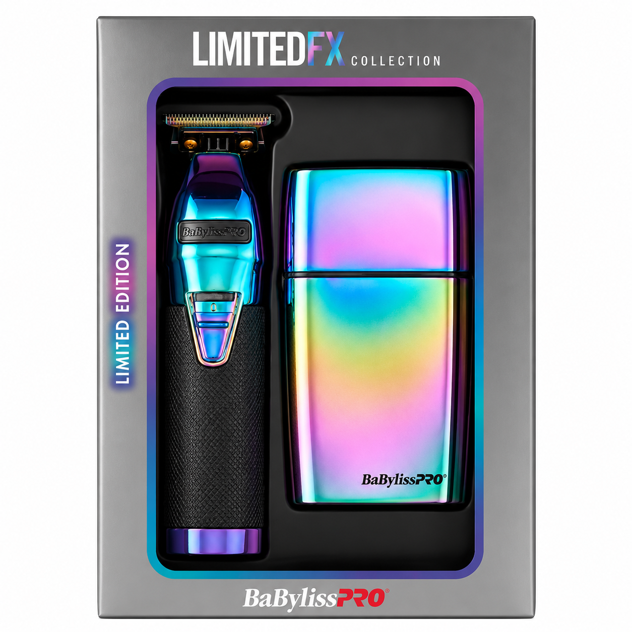 BaBylissPRO LimitedFX Iridescent Trimmer & Double-Foil Shaver Combo FXDUOFS2TRB