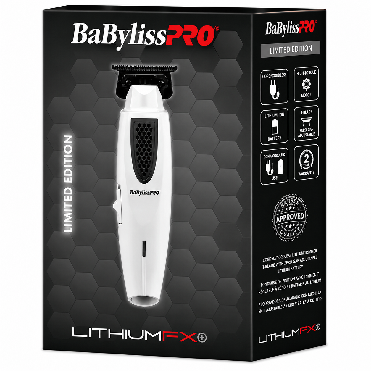BaBylissPRO Limited Edition LithiumFX+ Cord/Cordless Trimmer Grey FX773NGY