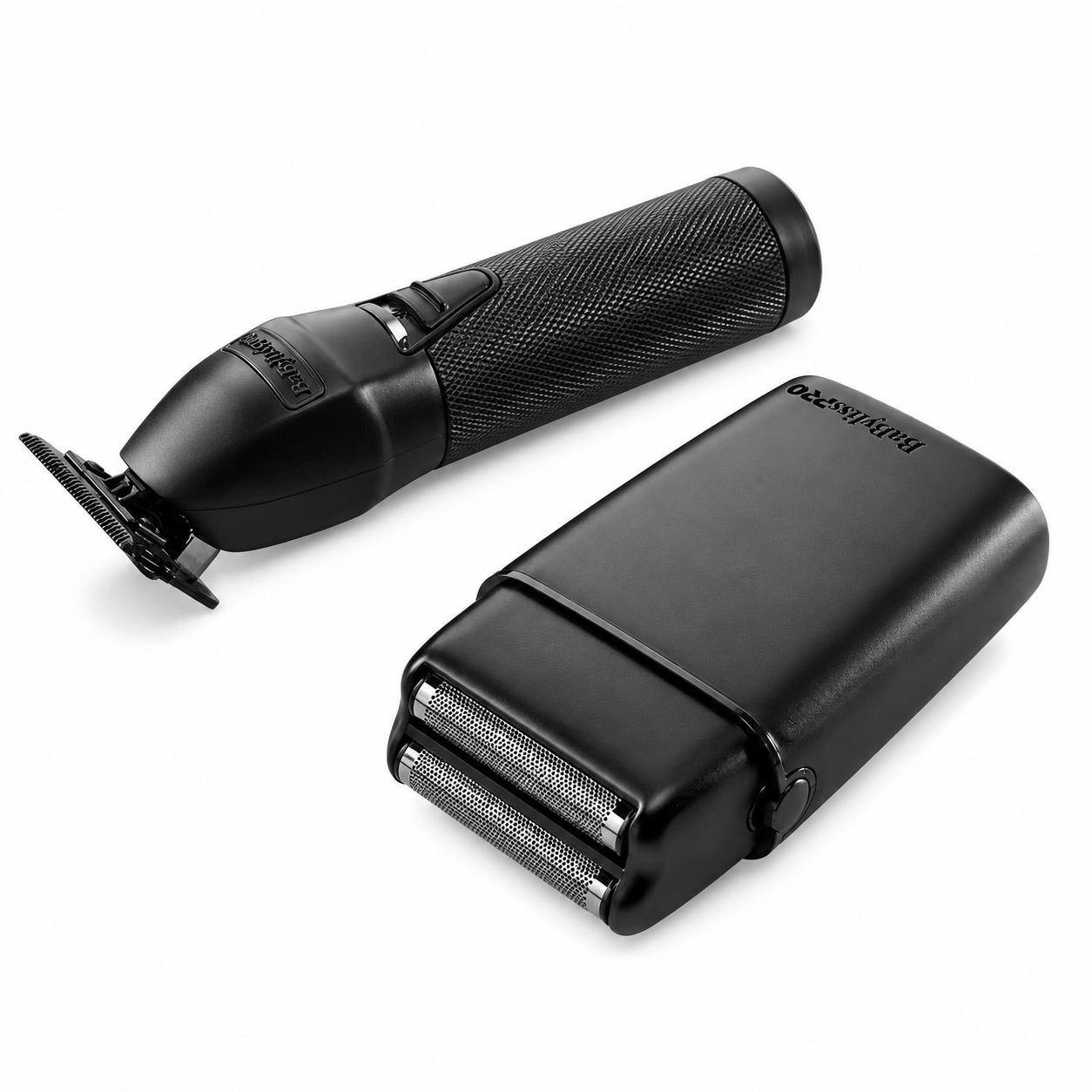 BaBylissPRO Limited Edition Matte Black Trimmer & Double Foil Shaver Combo FXDUOFS2TMB