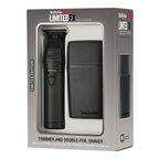 BaBylissPRO Limited Edition Matte Black Trimmer & Double Foil Shaver Combo FXDUOFS2TMB – Premium Grooming Set