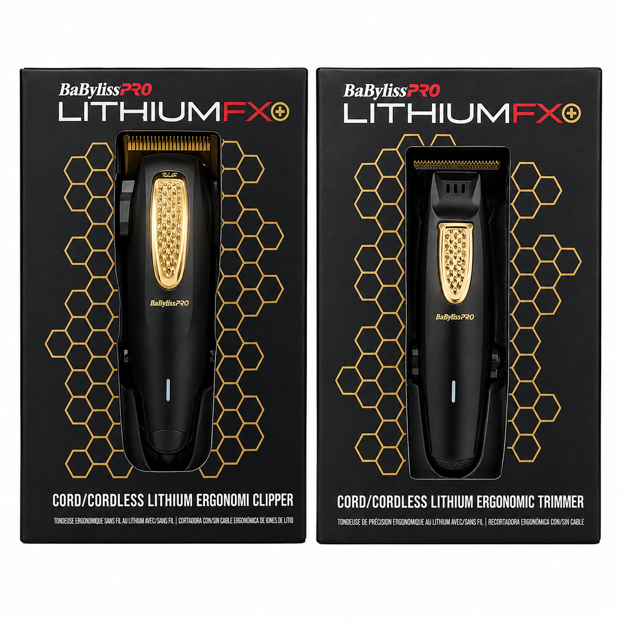 BaBylissPRO Lithium FX Professional Clipper & Trimmer Combo Set FX673N + FX773N