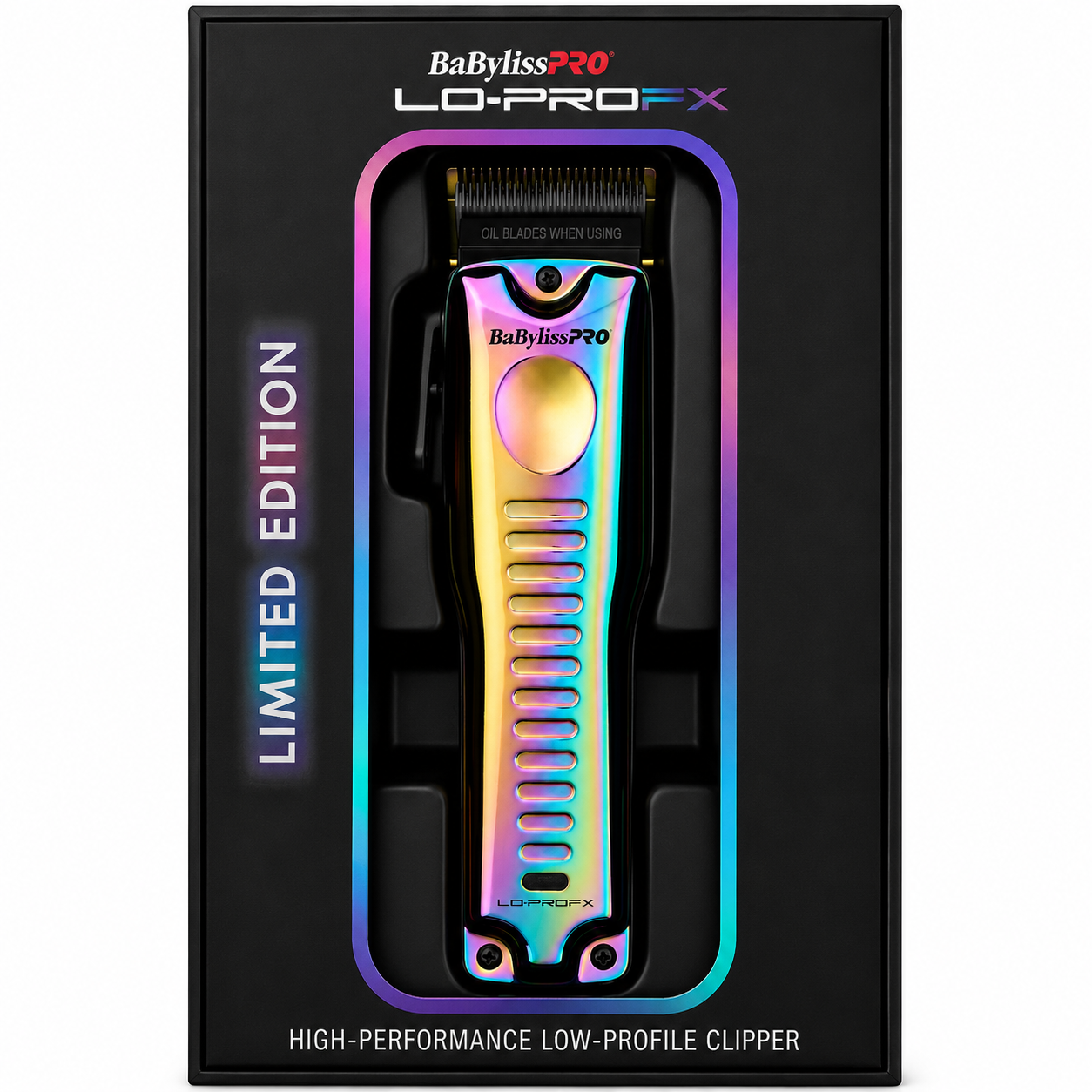 BaBylissPRO LoPROFX Iridescent Clipper Sleek, High-Performance Clipper FX825RB