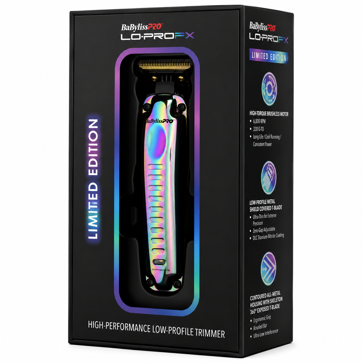 BaBylissPRO LoPROFX Iridescent Cordless Barber Trimmer FX726RB