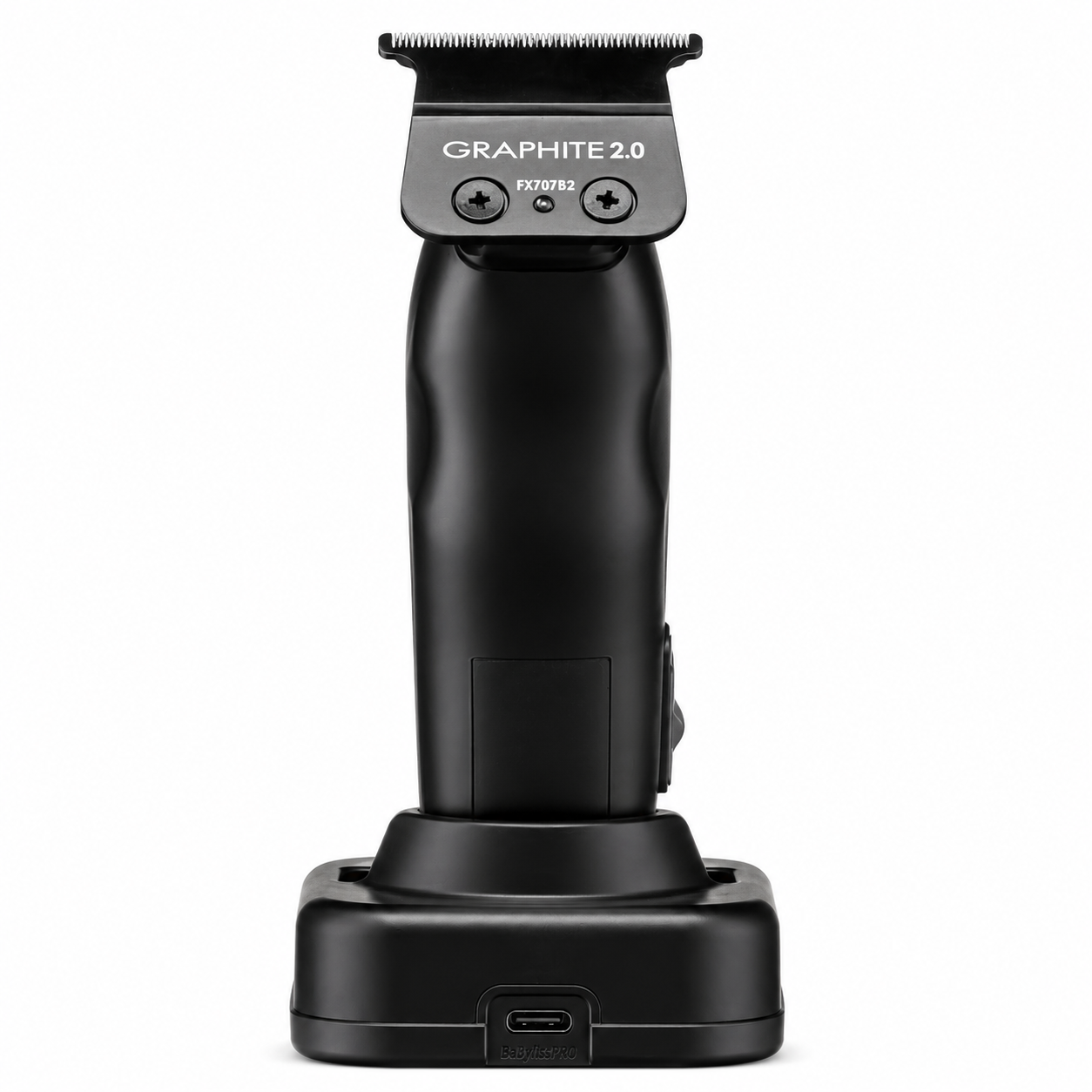 BaBylissPRO Lo‑ProFX Compact Trimmer Blue Graphite Deep‑Tooth T‑Blade, USB‑C FX72