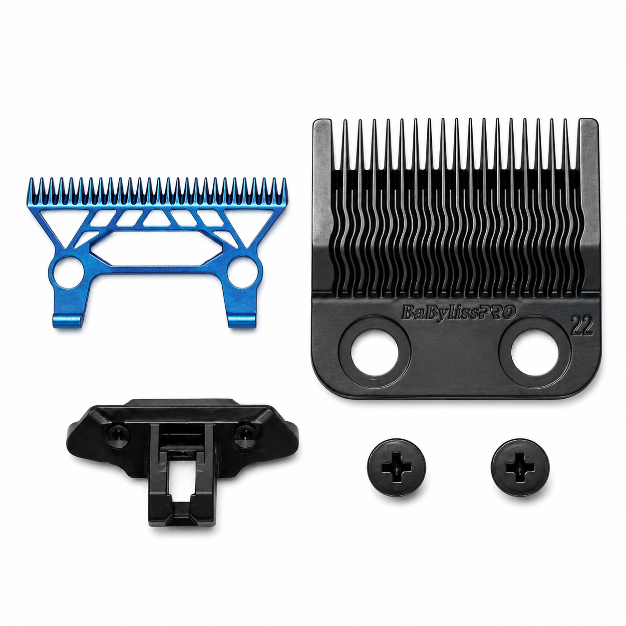 BaBylissPRO Metal Injection Molded (MIM) SPACE Clipper Blade Black Titanium Precision Fade Blade #FX8095B