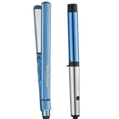 BaBylissPRO Nano Titanium 1" Flat Iron & Curling Wand Gift Box BNT21H2UC 