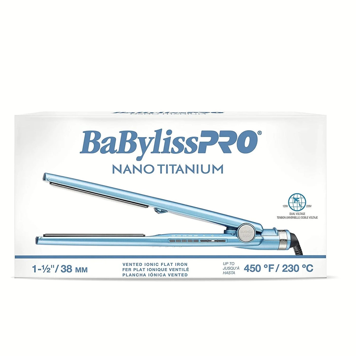 BaBylissPRO Nano Titanium 1½" Vented Ionic Flat Iron #BNT4093TUC