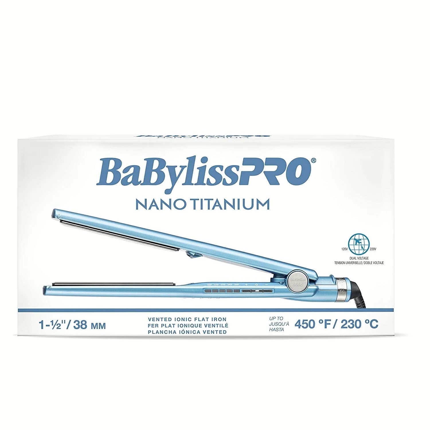 BaBylissPRO Nano Titanium 1½" Vented Ionic Flat Iron #BNT4093TUC