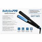 BaBylissPRO Nano Titanium Black & Blue 1 1/2" Ultra Thin Flat Iron BNTMB4073TUC