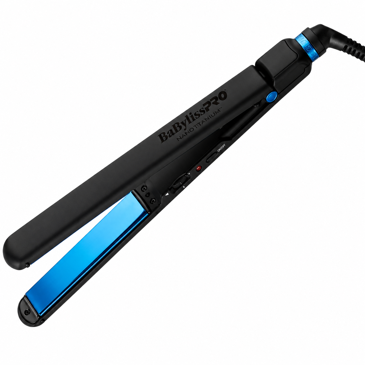 BaBylissPRO Nano Titanium Black & Blue 1" Ultra‑Thin Flat Iron BNTMB4072TUC (OPEN PACKAGING)