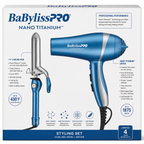 BaBylissPRO Nano Titanium Lightweight Ionic Dryer & 1" Spring Curling Iron BNTPP68