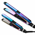 BaBylissPRO Nano Titanium Limited Edition Styling Irons – Iridescent 1″ & ¾″ Prima Stainless Steel Flat Iron Value Set (BNTPPRB75)