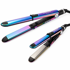 BaBylissPRO Nano Titanium Limited Edition Styling Irons – Iridescent 1″ & ¾″ Prima Stainless Steel Flat Iron Value Set (BNTPPRB75)