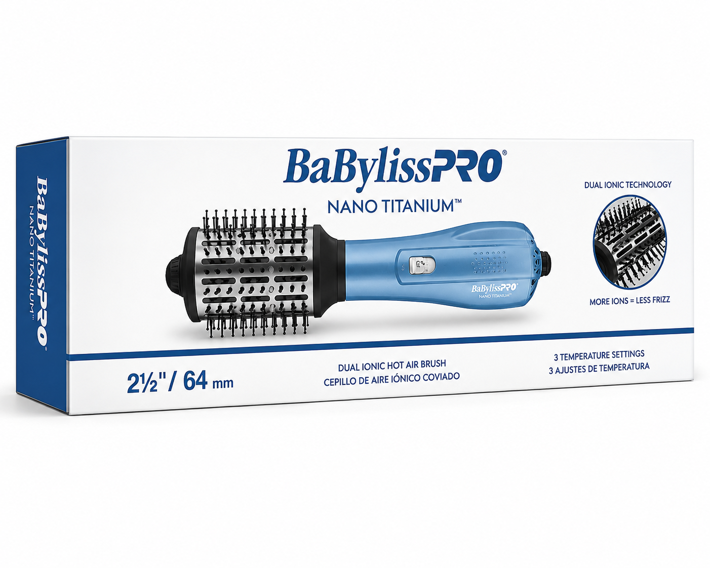 BaBylissPRO Nano Titanium Oval Ionic Hot Air Brush Volumizing Blowout Styler BNTHB250