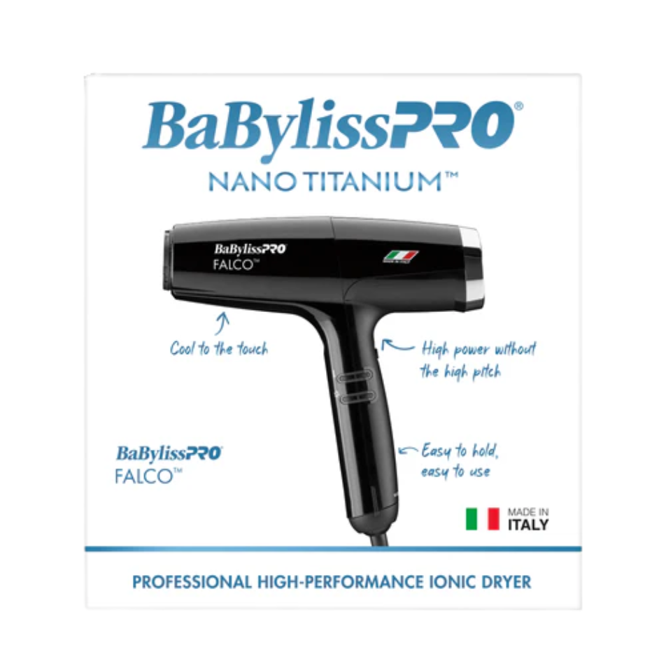BaBylissPRO Nano Titanium™ Professional Italian High-Speed Falco Hair Dryer BNT8550