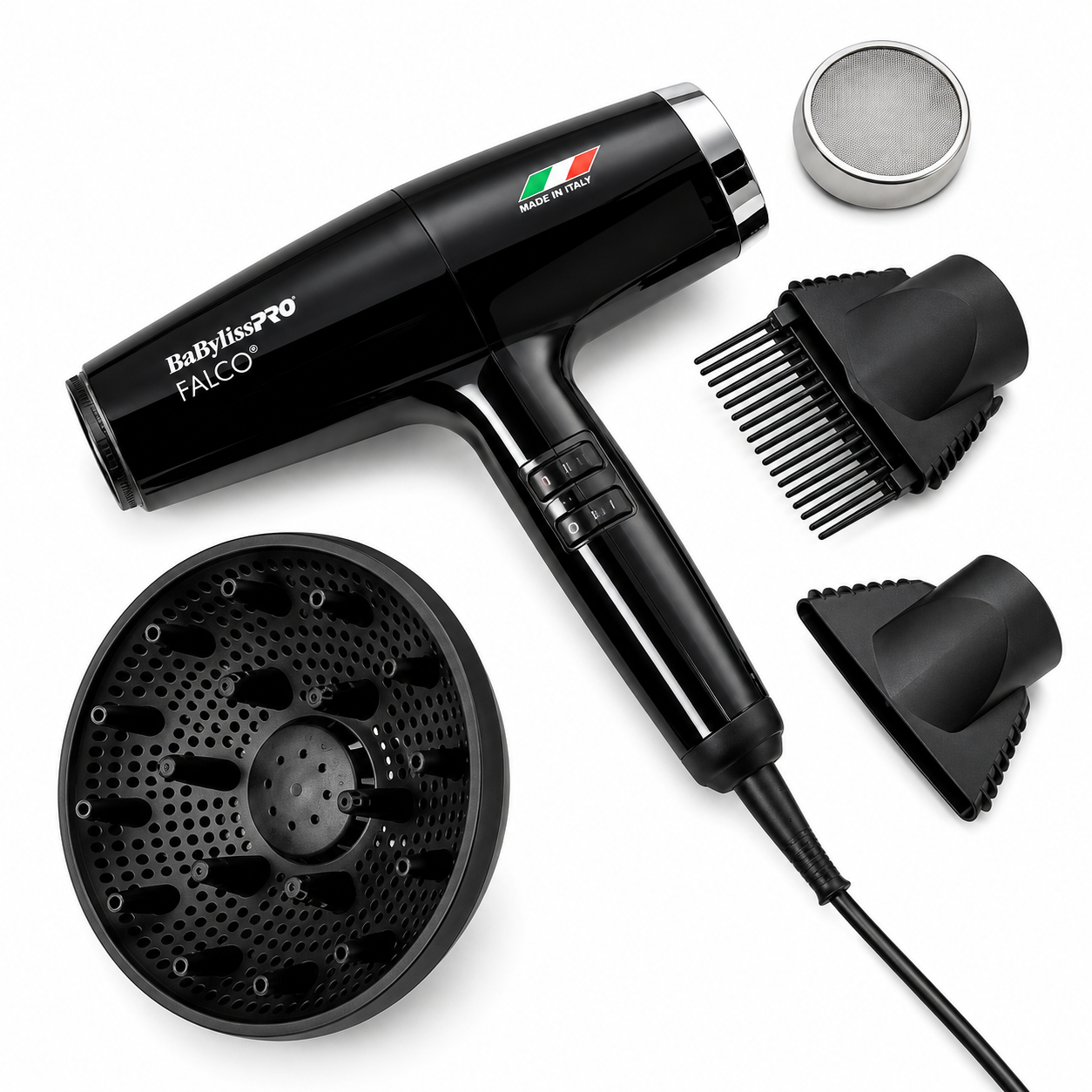 BaBylissPRO Nano Titanium Professional Italian High-Speed Falco Hair Dryer BNT8550B