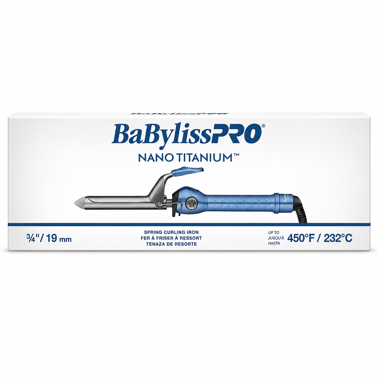 BaBylissPRO Nano Titanium ¾" Spring Curling Iron BNT75S