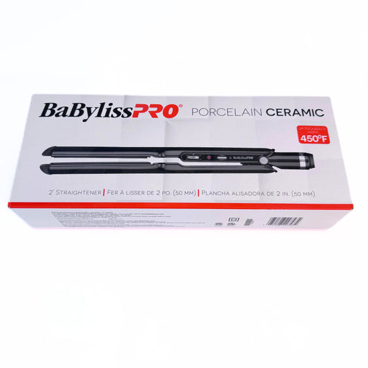 BaBylissPRO Porcelain Ceramic 1" Straightening Iron BP9561UC front of box