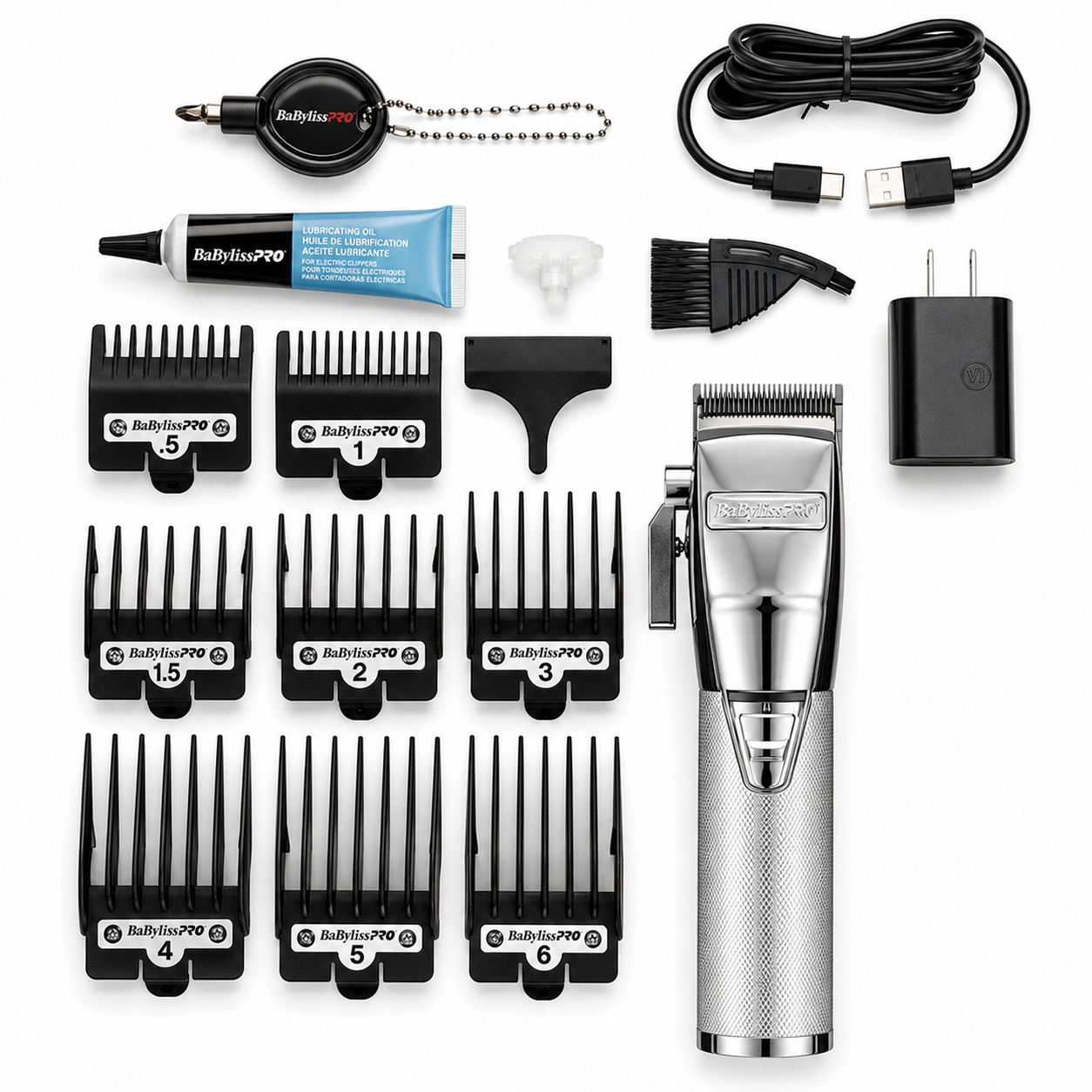 BaBylissPRO SilverFX Clipper Precision Cutting with Powerful Performance FX870S