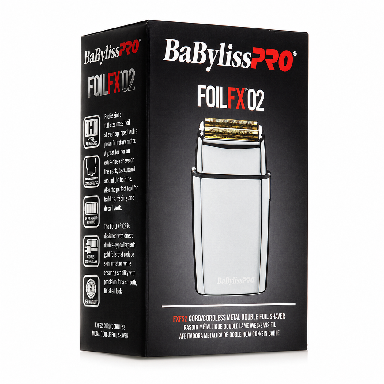 BaBylissPRO SilverFX Double Foil Shaver FXFS2