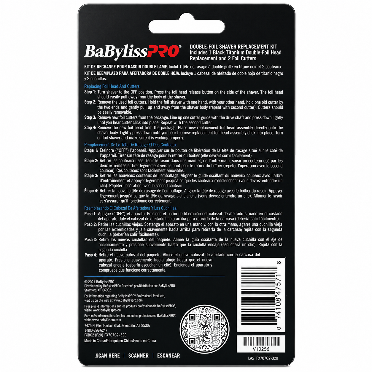 BaBylissPRO UVFoil Double Foil Replacement & Cutters FXLRF2