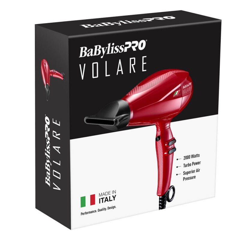 BaBylissPRO Volare V1 Hair Dryer Red BRVOL1 box