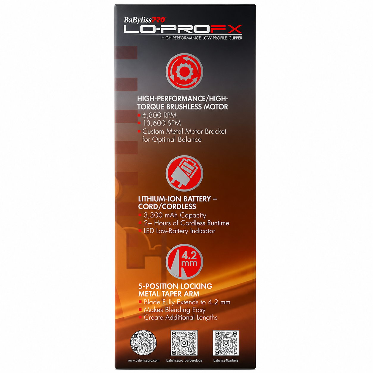 BaBylissPRO Yellow LO-PROFX Cordless Clipper FX825YI
