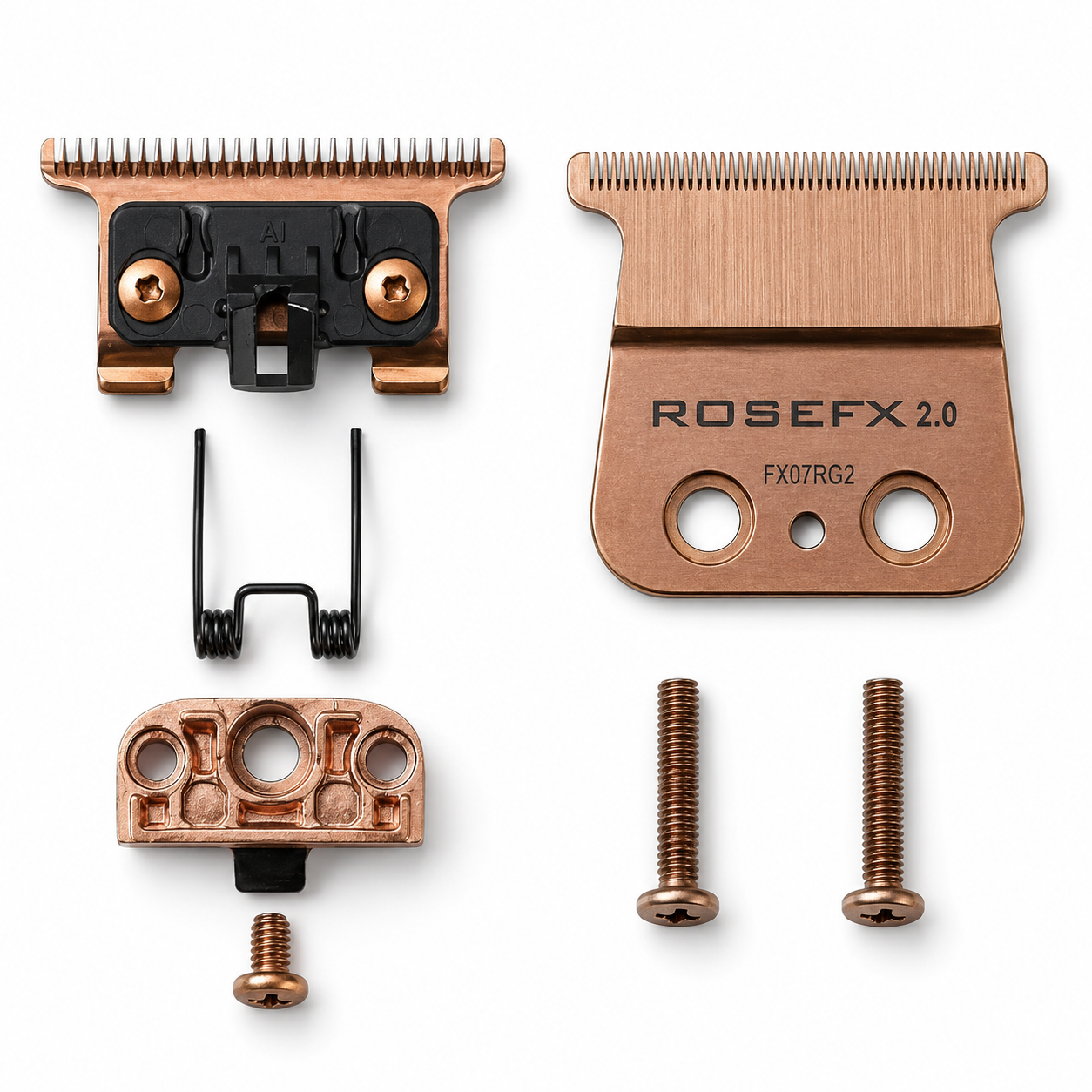 BaBylissPro Rose Gold Titanium 2.0mm Deep Tooth T-Blade FX707RG2