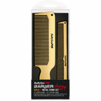 BaByliss GOLDFX Premium Metal Comb Set 2-Piece Gold Finish - BCOMBSET2G